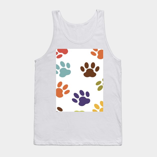 colourful dog paw prints Tank Top by naturebabylon